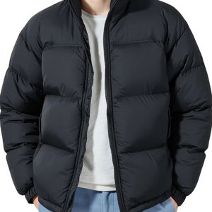 Vêtements d'extérieur de haute qualité en gros avec logo personnalisé Duffles Jackets Manteau matelassé à capuche à bulles isolé d'hiver pour hommes - Product Image 1