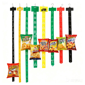 <b>Plastic</b> Eco-friendly Hanging Merchandise Display s with S <b>Hooks</b> 10-17.9 lb Capacity for Supermarket Retail - Product Image 2