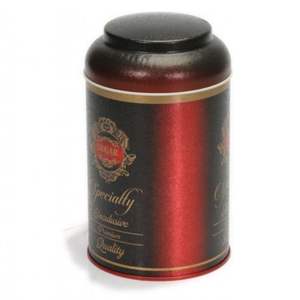 1.2L Spécialité Rouge ronde Métal Boîte Ø 105x150mm avec Couvercle Dôme pour Outils Café & Thé - Product Image 3