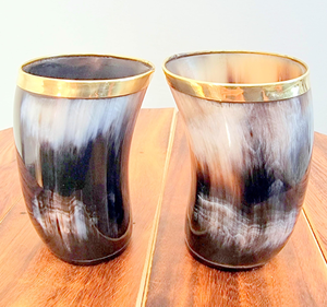 Cuerno de búfalo Vidrio Exclusivo Cuerno de buey Tallado Copa de vino tinto Vajilla Jugo Cuerno Fabricación de vidrio Precio más bajo - Product Image 2