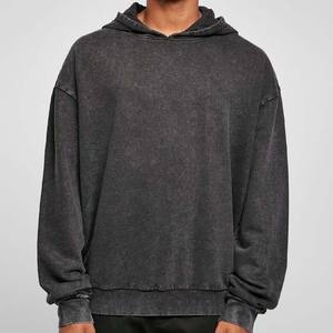 เสื้อมีฮู้ดขนาดใหญ่พิเศษมีฮู้ดพิมพ์ลายหน้าจอวินเทจแนวสตรีทแอซิดผ้าฝ้าย100% - Product Image 1