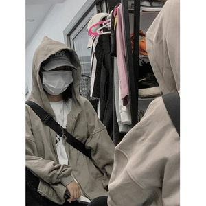 Ropa deportiva personalizada de fábrica para hombre, conjunto de gran tamaño para hombre, capucha de tiburón de alta calidad, sudaderas con capucha y cremallera doble, pantalones de Hip Hop, chándal - Product Image 5