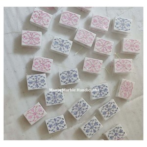 Wholesale Price Pink and Blue Mother of Pearl Inlay Marble Gift Boxes Handcrafted Mother of Pearl Inlay Jewelry Gift Boxes - Product Image 1