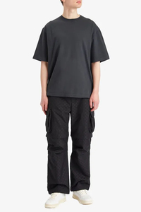 Camiseta de alta calidad para hombre de gran tamaño 300 Gsm logotipo personalizado gota hombro peso pesado algodón negro camiseta Dtg estampado para cada uso - Product Image 4