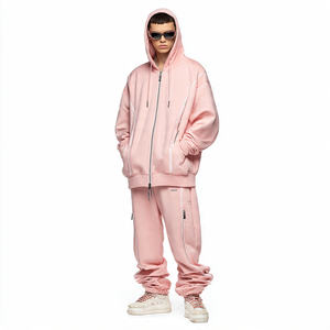 Pantalones Deportivos de Estilo Urbano con Cierre, Personalizados, Vintage, Transpirables, con Bordado, Logotipo Bordado Desgastado, Corte Regular, Resistentes al Viento - Product Image 1