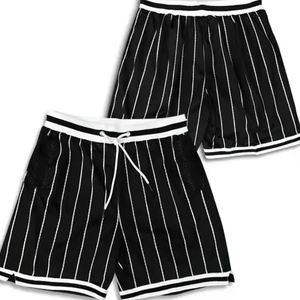 Short de sport vintage pour homme avec logo personnalisé noir 100% coton avec motif léopard cordon de serrage épais Streetwear - Product Image 2