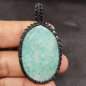 Collar con Colgante de Macramé de Amazonita Más Vendido, Joyería Boho Hecha a Mano para Mujer - Product Image 2