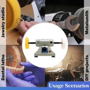 Lucidatrice da banco a doppia ruota mini Boasta con spedizione gratuita negli Stati Uniti, lucidatrice FPREDOM DM-3 da 70000 RPM per lavorazione di gioielli e metalli - Product Image 5