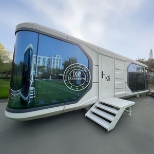 Capsule spatiale préfabriquée mobile de 40 pieds, insonorisée, pour hôtel, maison miniature avec cuisine et salle de bain, 2025 - Product Image 3