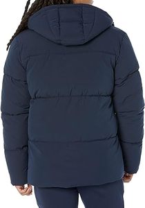 Veste matelassée pour homme de qualité supérieure, personnalisée, résistante à l'eau, marine, recyclée, mi-longue, à capuche - Product Image 2