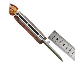 Cuchillo de bolsillo plegable personalizable de acero de Damasco D2/76 capas con bloqueo de botón, Cuchillos con mango G10 - Product Image 2