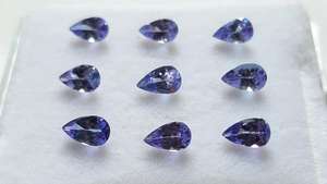 Tanzanite bleue naturelle 2x3mm, forme poire, taille facetée, pierre précieuse en vrac pour bijoux par Kiran & Sons Gems Co India - Product Image 2