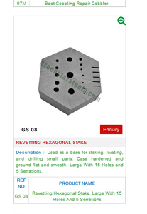 Estaca de acero hexagonal revetting, yunque y herramientas manuales - Product Image 2