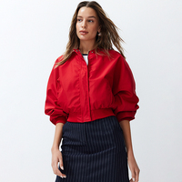 Vestes bomber pour femmes sur mesure OEM, grandes tailles, respirantes, écologiques, vente en gros, vêtements d'hiver, laine/cachemire, nylon, haute qualité