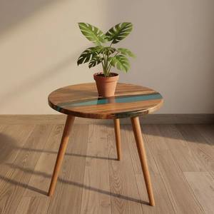 Mesa de Centro Decorativa de Resina Ecológica con Incrustaciones, Muebles Hechos a Mano para la Sala de Estar, Decoración del Hogar con Calidad de Exportación - Product Image 4