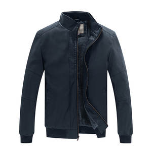 Veste en cuir d'hiver pour homme sur mesure en gros, col montant, logo frontal, capuche, imperméable, coupe-vent, respirante, écologique - Product Image 1