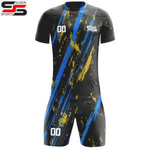 Kits de entrenamiento de equipo sublimados con logotipo personalizado, camiseta, pantalones cortos, conjuntos completos de uniformes, camisetas de fútbol, ropa de fútbol para hombres - Product Image 3