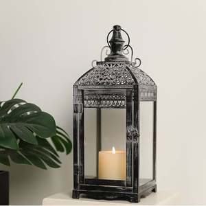 Lanterne marocaine en fer artisanale de haute qualité Daood Sons, lampe suspendue, écologique, pour intérieur et extérieur, style antique - Product Image 4