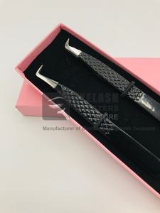 Pinzas para Extensión de Pestañas de 90 Grados, Diseño Delgado, Logotipo Personalizado, Profesional, Negras, Sostenibles, de Acero Inoxidable, Puntiagudas - Product Image 3