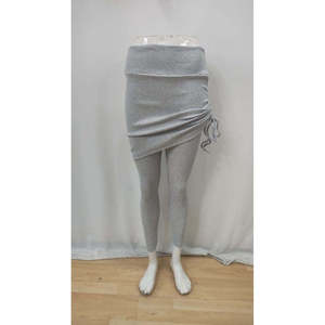 Falda pantalón Kaskorse de cintura alta con abertura lateral y bajo largo, 28589 - Gris - Product Image 6