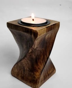 Handmade Wooden <b>Candle</b> Stand Perfect for Aromatherapy Candlelit <b>Dinners</b> Home Decor and Gift Use - Product Image 4