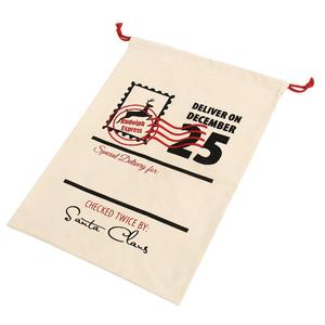 Sac à cordon en coton pour la promotion Sacs à chaussures en tissu de coton personnalisés avec logo brodé et cordon de serrage - Product Image 6