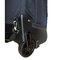 Zaino Portautensili CSPS Impermeabile Nero in Poliestere con Ruote e Chiusura, Alta Capacità 25L, 36x21x49cm, Capacità 25kg, Cinghie Regolabili, OEM