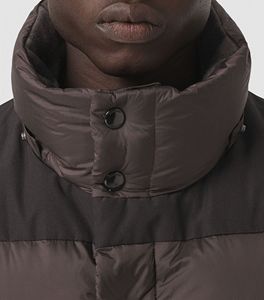2025 Winter Collection Custom Made Men's Canvas Puffer <b>Jacket</b> with Full Zipper Waterproof & Breathable Thick Stand Collar - Product Image 6