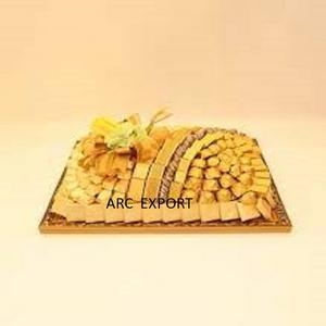 Design de luxe vaisselle de table blanche et argentée plateau à chocolat vente chaude décoration de table à domicile plateau à dessert et à chocolat à vendre - Product Image 3