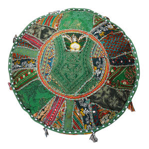 Pouf brodé à la main pouf pouf bohème chambre décor Vintage Patchwork sièges pouf sol oreiller couvre - Product Image 3