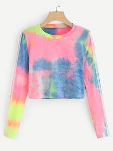 Sweat-shirt à capuche tie-dye pour femme de qualité supérieure, logo personnalisé brodé ou imprimé, vente en gros, pour l'hiver - Product Image 2