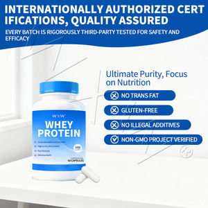 Özel Whey <span class=keywords><strong>Protein</strong></span> Tozu Kapsülleri OEM ODM Özel Etiket Fitness Enerji ve Antrenman İyileşmesi - Product Image 3