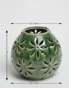 Floral Design Holiday Lantern Custom Color Coated Finished <b>Heat</b> Resistance Candle Holder and Candle Jar Stand for Christmas - Product Image 2