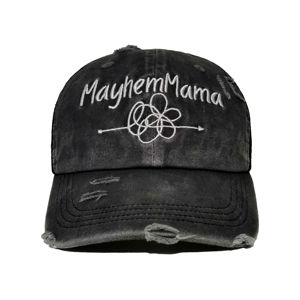 Chapeaux de camionneur en tissu de coton formel de couleur personnalisée Maille Queue de cheval personnalisée Bande élastique Broderie Logo Boucle Lavé Design en détresse - Product Image 4