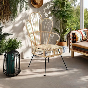 Durable cómoda silla de ratán hermoso diseño para uso en interiores y exteriores para sala de estar comedor Parque Villa muebles de dormitorio - Product Image 2