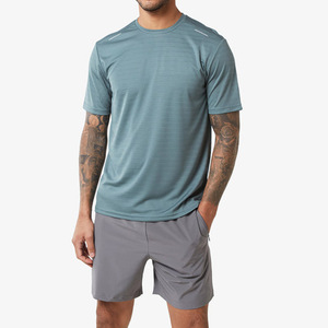 Conjunto de Camiseta y Pantalones Cortos de Manga Corta para Hombre, Ropa de Calle Informal, Camiseta de Algodón Transpirable con Estampado, Verano - Product Image 1