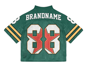 Streetwear de luxe sur mesure surdimensionné col en V maille Football recadrée Boxy T-Shirt Football Jersey 100% Polyester antibactérien - Product Image 3