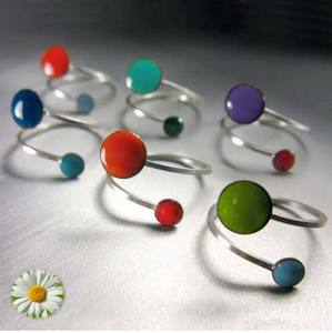 แหวนเงินสเตอร์ลิงทำด้วยมือหลากสีควอตซ์อัญมณีขนาด10มม. สำหรับงานแต่งงานงานปาร์ตี้4-18 IGI - Product Image 2