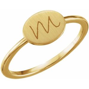 Be Posh Stylish Inlay Signet <b>Ring</b> 18K Gold & Rhodium Plated Tarnish Free Blank for Engraving Fashionable Gift Idea - Product Image 4
