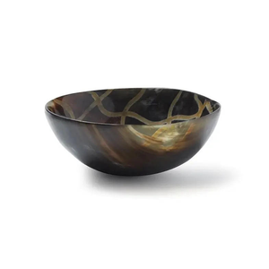 Bol à salade en corne de buffle d'eau véritable, écologique, sculpté à la main, design simple, décoration d'intérieur par Crescent Crafts - Product Image 4