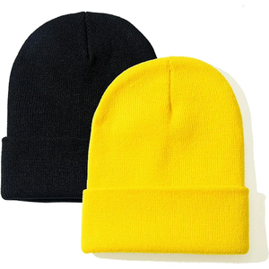 OEM Rib Knit Beanie <b>Hat</b> <b>Winter</b> Cuffed Cap Women Men Soft Warm Stretch Plain Skull Cap Wholesale <b>Hat</b> Beanies - Product Image 1