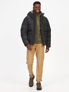 Chaquetas acolchadas de invierno para hombre, abrigo largo grueso con capucha, ropa de abrigo cálida de moda para exteriores ligera - Product Image 3