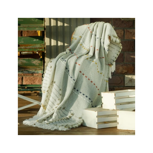 Jeté de lit blanc recyclé 50x60 pouces avec drapé doux, certifié ISO 9001, approuvé en Inde pour les acheteurs recherchant une qualité écologique pour une utilisation quotidienne et une décoration - Product Image 6