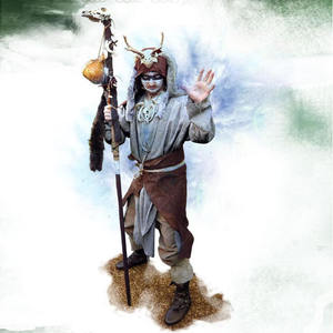 Costume de collection artisanal DRUID, style européen, couture artistique, motif uni - Product Image 2