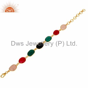 ผู้ผลิตสร้อยข้อมือหินโมราสีแดงและสีเขียว Aventurine And Rose Chalcedony,สร้อยข้อมือเงิน925สร้อยข้อมือสำหรับสาวๆใส่ไปปาร์ตี้ - Product Image 4