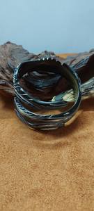 Brazalete de moda de alta demanda para mujer, brazalete de cuerno de búfalo, diseño recortado, banda de tela de colores naturales de 13mm - Product Image 2