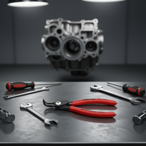 คีมตัดวงแหวนนิปเป็กซ์ รุ่นพรีซิชั่น สีเทาเคลือบอะโนไดซ์ สำหรับวงแหวนภายในในรูเจาะ - Product Image 3