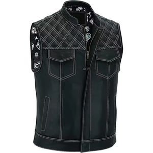 Gilet en cuir d'hiver pour homme - Fermeture à boutons en corne personnalisable, vêtement d'extérieur pour les cavaliers professionnels, longue durée, fabricant pakistanais - Product Image 6