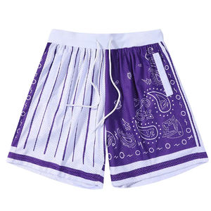 Pantalones cortos de baloncesto de malla de poliéster personalizados para hombre, pantalones cortos de verano de secado rápido para correr, pantalones cortos transpirables de talla grande - Product Image 5