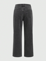 Jeans Cargo Casuales de Mujer de Marca Privada Premium, de Cintura Alta, Pierna Ancha, Estampado de Leopardo, con Logotipo Bordado Personalizado, Estilo High Street, con Detalles Rotos